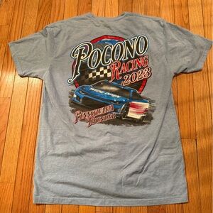 Next Level Apparel Light Blue Nascar Poconi Racing T-Shirt